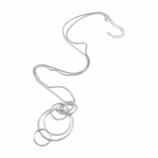 Geometric Multi Ring Necklace